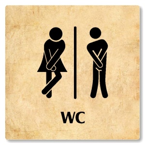 WC společné, 100x100mm, pergamen, Nevada